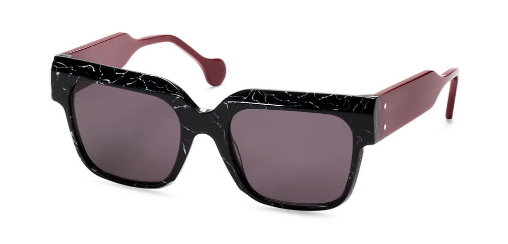 BLACK MARBLE - Plain Grey Lens