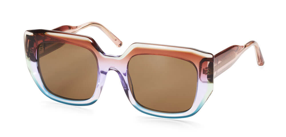 GRADIENT BORDEAUX-LILAC / GRADIENT TURQUOISE-GREEN - PLAIN BROWN LENS